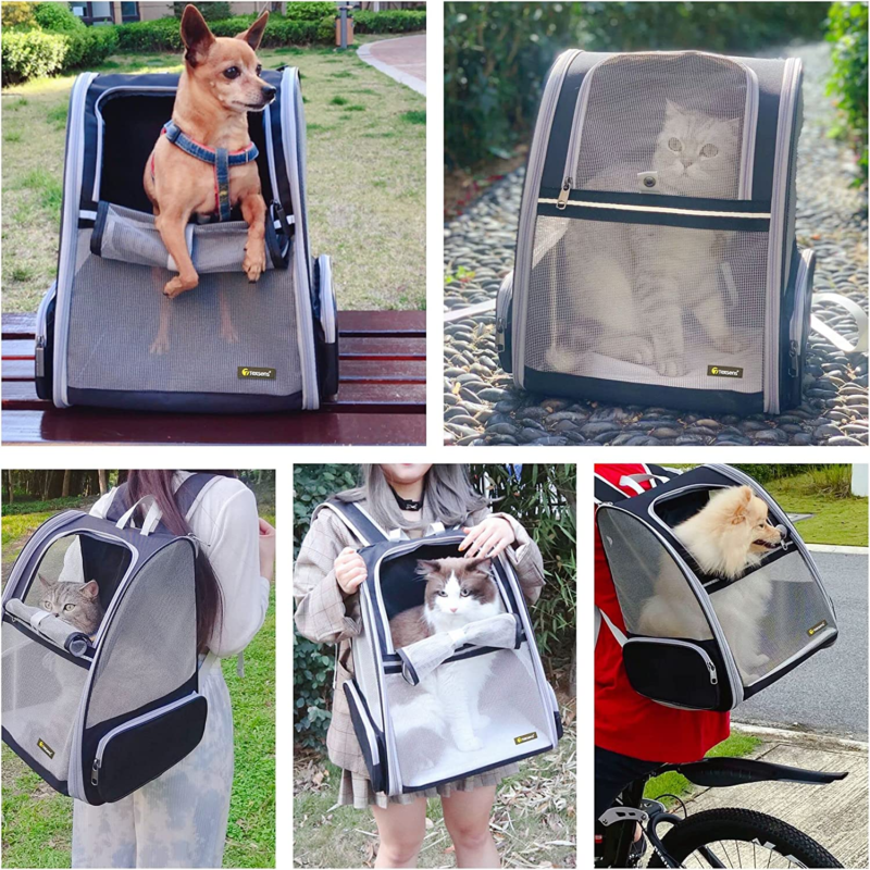 Innovative Traveler Bubble Backpack Pet Carriers for Cats and Dogs (Black) - Image 6