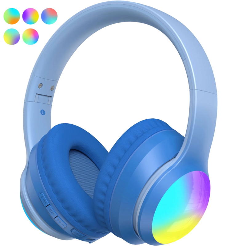 Kids Headphones Bluetooth,  Wireless/Wired On-Ear Headset with Noise Cancelling Microphone for Toddler Boys Girls Tablet School