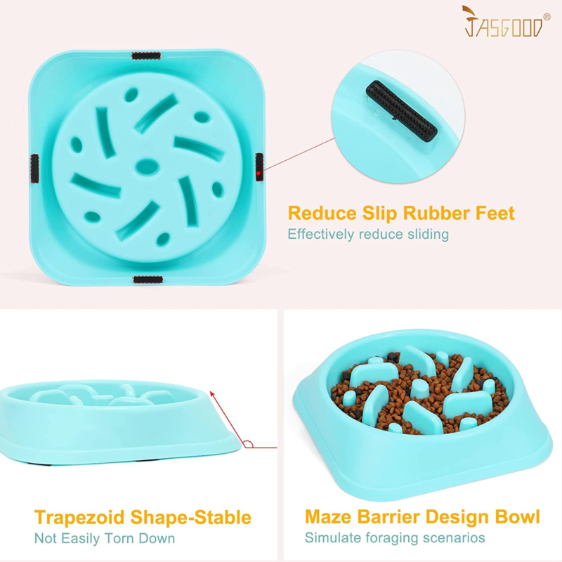 Dog Feeder Slow Eating Pet Bowl Eco-Friendly Non-Toxic Preventing Choking Healthy Design Bowl for Dog Pet Stop Bloat Bowl - Image 2