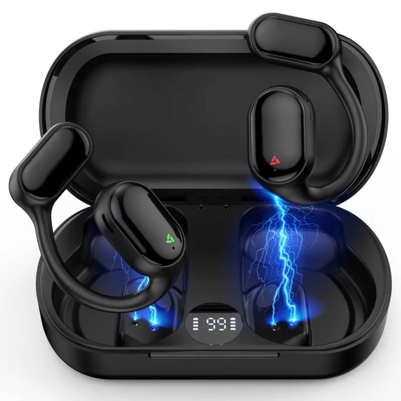 Bluetooth 5.3 IPX7 Noise Cancelling Wireless Earbuds with 45H Playtime, Black - Image 11