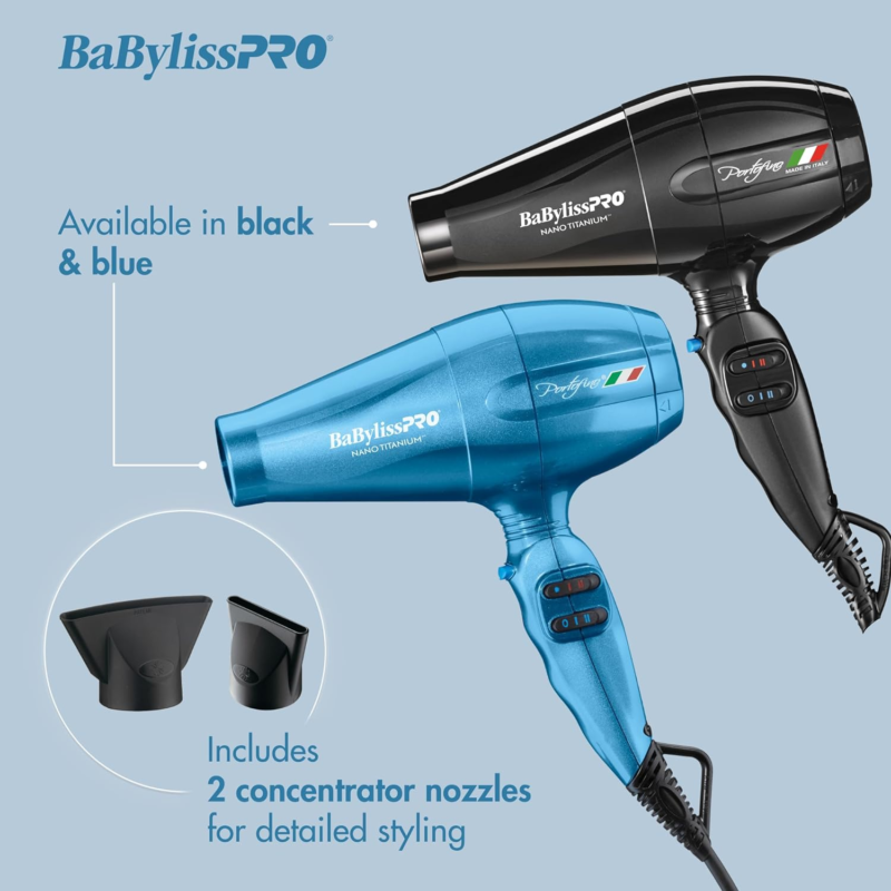 Nano Titanium Italian Portofino Hair Dryer - Professional 2000 Watt Blow Dryer - Image 6