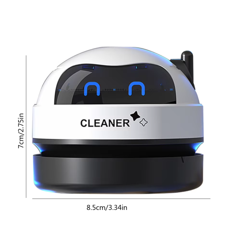 Desk Dust Vacuum with Clean Brush Portable Table Dust Removal Cleaning Brush USB Charging Desktop Cleaner Mini Vacuum Cleaner - Image 7