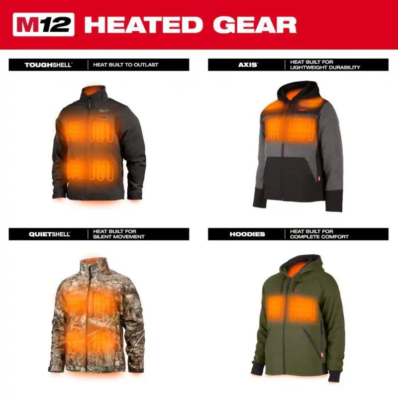 Men'S Small M12 12-Volt Lithium-Ion Cordless Black Heated Jacket Hoodie (Jacket and Battery Holder Only) - Image 15