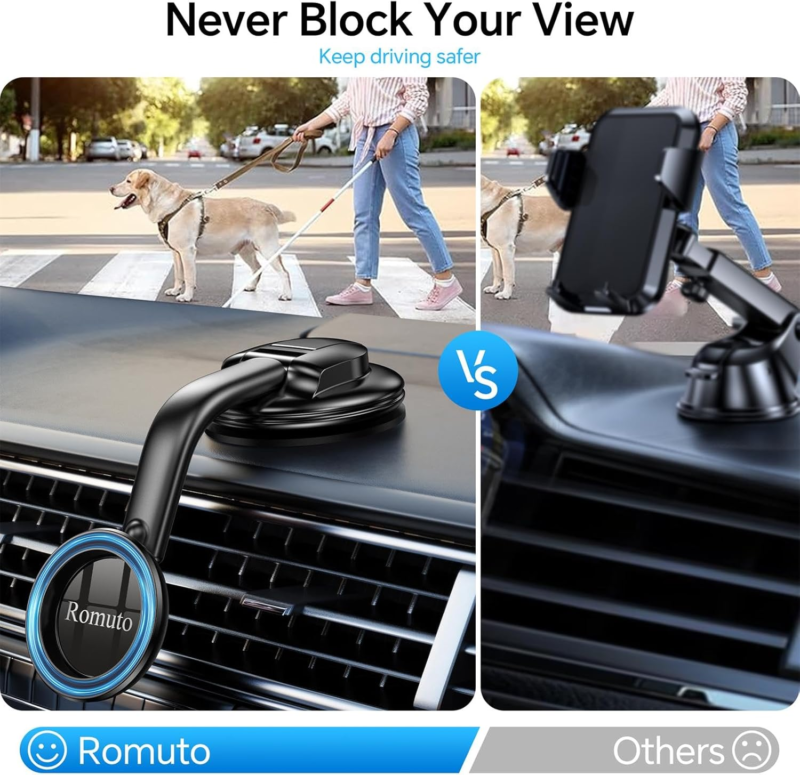 For Magsafe Car Mount【Strong Magnets】Magsafe Windshield Mount Magnetic Phone Holder for Car Dash Windshield Universal Hands Free Car Phone Holder for Iphone 16 15 14 13 Promax plus Magsafe Accessories - Image 5