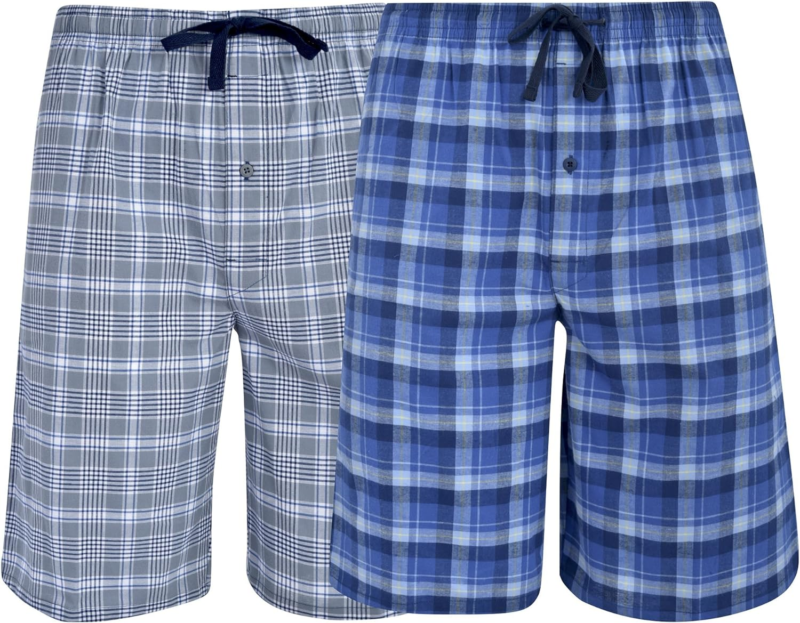 Mens 2-Pack Woven Stretch Pajama Short