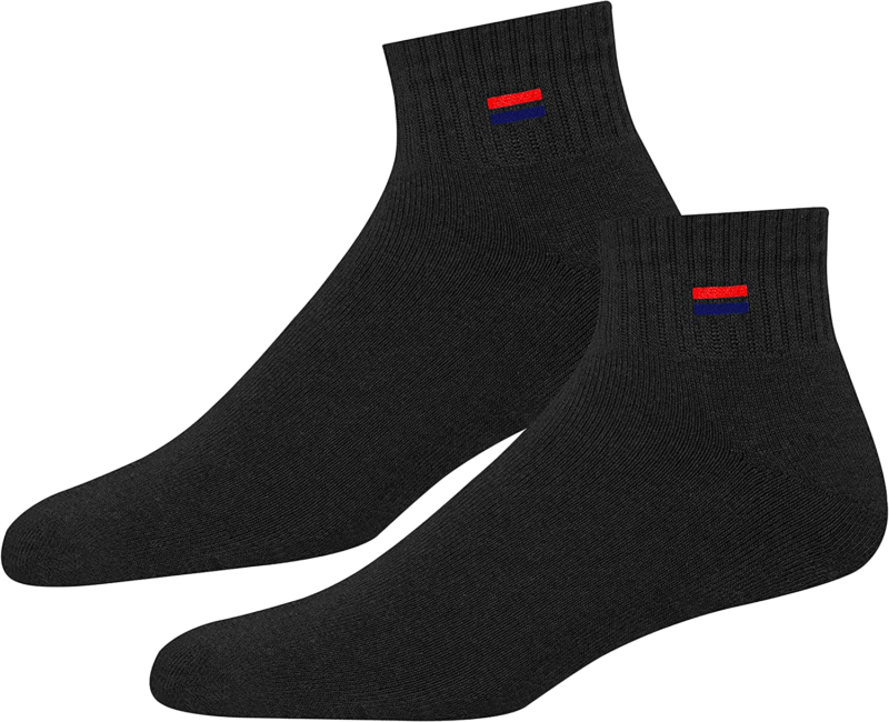 Men'S Cotton Socks Athletic Quarter Socks for Running, Training, Casual Wear Pack of 6 - Image 3