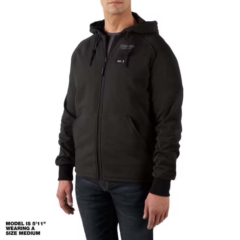 Men'S Small M12 12-Volt Lithium-Ion Cordless Black Heated Jacket Hoodie (Jacket and Battery Holder Only)