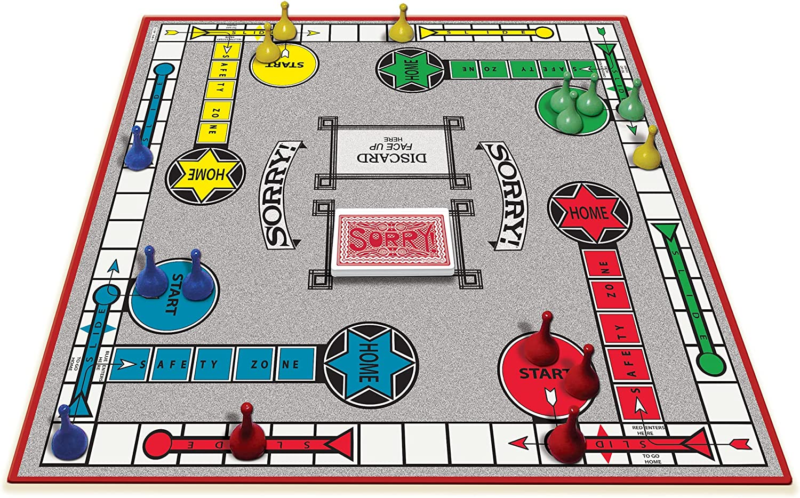 Classic Sorry with Retro Artwork and Components by  Games USA, a Family Favorite for Almost 100 Years, for 1-4 Players, Ages 6+ - Image 4