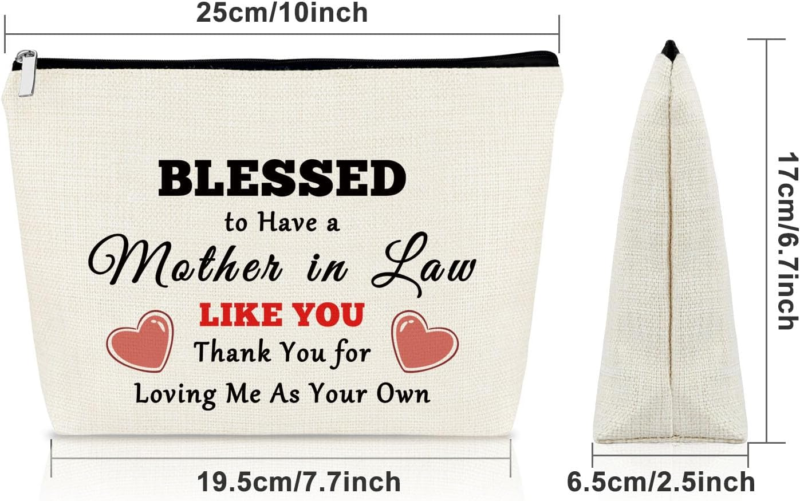 Mother in Law Gifts from Daughter in Law Makeup Bag Mother in Law Wedding Day Gift Cosmetic Bag Birthday Gifts for Mother in Law Thank You Gift for Mother in Law Mothers Day Gift - Image 2