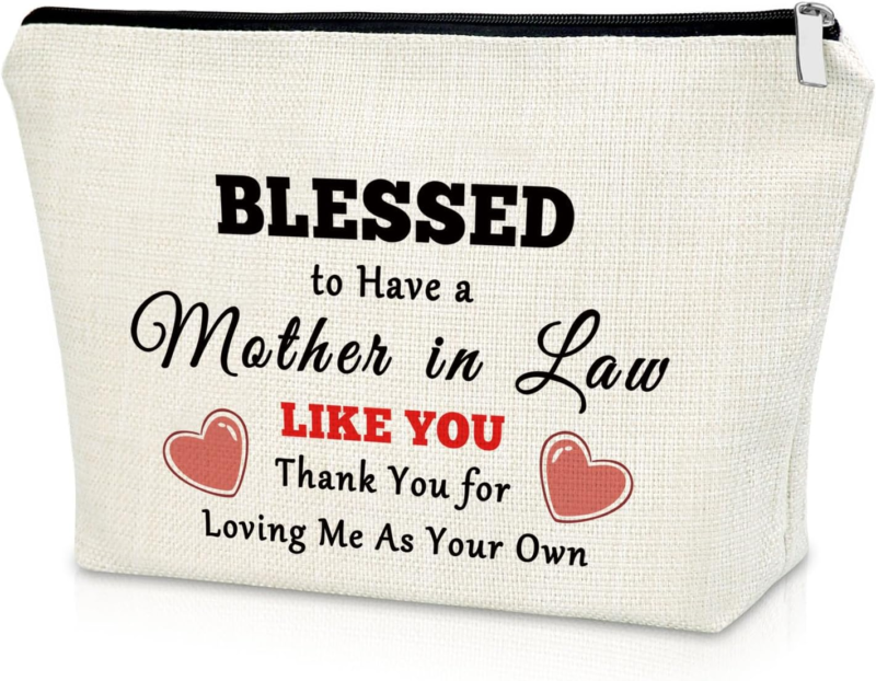 Mother in Law Gifts from Daughter in Law Makeup Bag Mother in Law Wedding Day Gift Cosmetic Bag Birthday Gifts for Mother in Law Thank You Gift for Mother in Law Mothers Day Gift