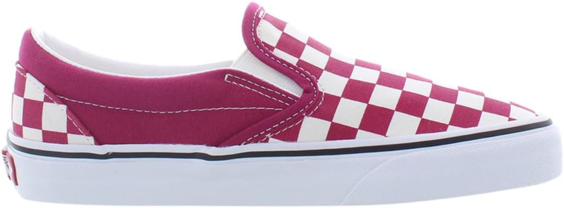 Men'S Classic Slip On, (Checkerboard) Cerise/True White, Size 6.5 - Image 3