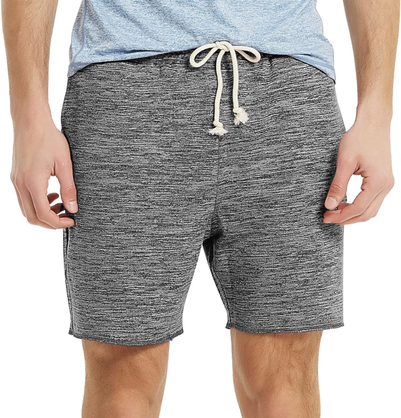 Mens Lounge Shorts Knit Terry Cloth Drawstring Athletic Sweat Shorts with Pockets 6 Inch - Image 6